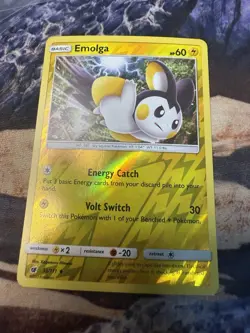 Reverse Holo Emolga 35/111 Uncommon SM - Crimson Invasion Pokemon TCG - Image 1
