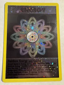 Pokemon Rainbow Energy Holo Leagues promo NM 20+ years old - Image 1