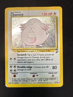 Pokemon Base Set 2 Holo Rare Chansey #003/130 Moderately played - Image 1