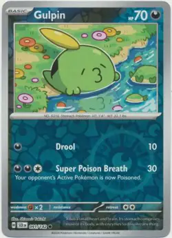 GULPIN 091/142 STELLAR CROWN POKEMON (REVERSE HOLO, NM) - Image 1