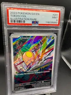 2023 POKEMON SVI EN-SCARLET & VIOLET ILLUSTRATION RARE #201 TOEDSCOOL PSA 9 - Image 1
