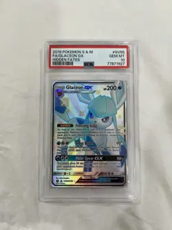 Glaceon GX 2019 Pokemon Sun & Moon Hidden Fates PSA 10 Gem Mint - Image 1
