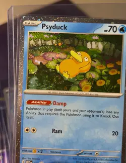 BUTT/FART SWIRL💫Pokemon TCG Mega Evolutions Psyduck 007 - Golduck 008 Promo - Image 1