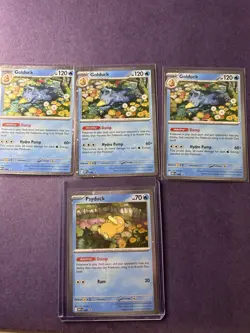 BUTT/FART SWIRL💫Pokemon TCG Mega Evolutions Psyduck 007 - Golduck 008 Promo - Image 3