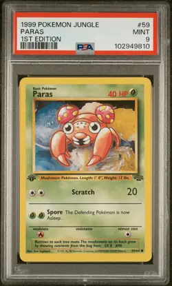 1999 POKEMON JUNGLE 1ST ED #59 PARAS PSA 9 - Image 1