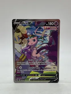 Pokemon TCG Sword & Shield Fusion Strike Mew V #251/264 Ultra Rare - Image 1