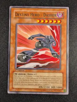 Yugioh - Destiny Hero - Dasher POTD-EN017 1st Edition Rare NM - Image 1