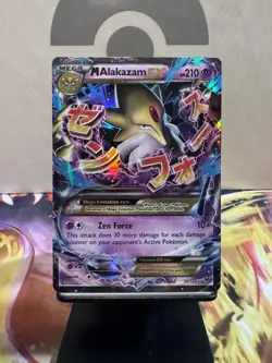Mega M Alakazam EX Holo Card 26/124 XY 2016 Fates Collide Light Play Condition - Image 1