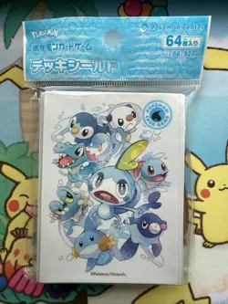 Pokemon Center Japan Crown Zenith Water Starters card Sleeves 64 Count - Image 1