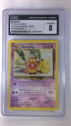 CGC 8 Slowking 2001 Southern Islands 14/18 Reverse Holo Pokemon Card - Image 1