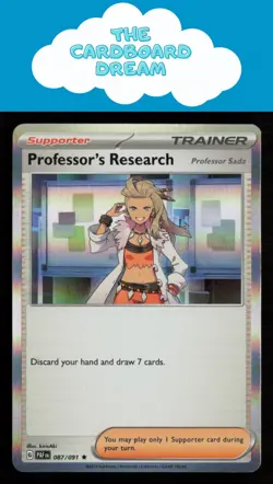 Professor's Research SV: Paldean Fates #087/091 Rare HOLO Pokemon Card - Image 1