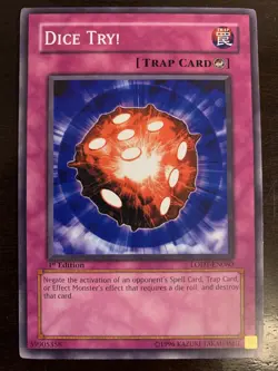 Dice Try! LODT-EN080 YuGiOh! TRAP Card Light of Destruction 1st Edition NM x1 - Image 1