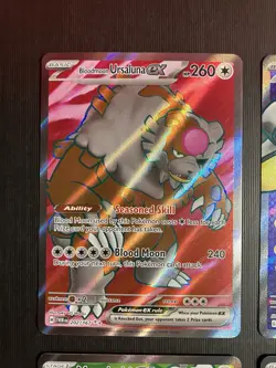Pokemon 4 Card LP to NM Full Art Lot Iron Hands ex Maushold ex Gouging Fire ex - Image 2