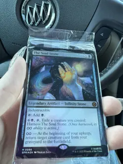 The Soul Stone Foil Sealed Promo Stamped Magic The Gathering SpiderMan Card - Image 1