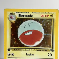 Electrode 2/64 Jungle 1st Edition Holo Rare Pokemon Card MP - Image 3