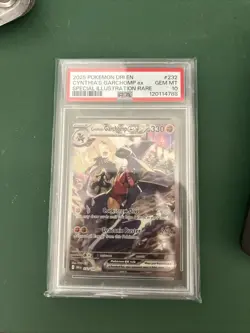 Pokemon TCG Sv10: Destined Rivals Cynthia's Garchomp EX Holo Card 232/182 PSA 10 - Image 1