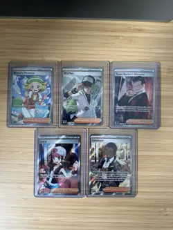 Lot of 5 Pokemon Full Art Trainer Cards - Image 1