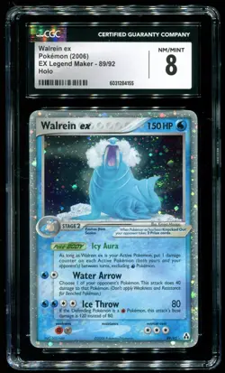 CGC 8 Walrein EX Holo Rare EX Legend Maker 2006 Pokemon Card #89 - Image 1