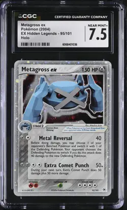 CGC 7.5 Metagross ex 2004 EX Hidden Legends 95/101 Holo Pokemon Card - Image 1