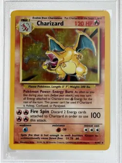 1999 Pokemon Base Set Charizard Holo PSA 4 VG-EX #4 - Rare Collectible Card - Image 2