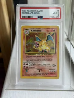 1999 Pokemon Base Set Charizard Holo PSA 4 VG-EX #4 - Rare Collectible Card - Image 1