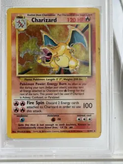 1999 Pokemon Base Set Charizard Holo PSA 4 VG-EX #4 - Rare Collectible Card - Image 2