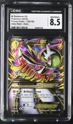 CGC 8.5 M Gardevoir EX 2015 Primal Clash 156/160 Ultra Rare Holo Pokemon Card - Image 1