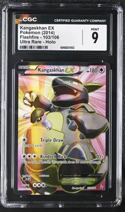CGC 9 MINT Kangaskhan EX 2014 Flashfire 103/106 Ultra Rare Holo Pokemon Card - Image 1