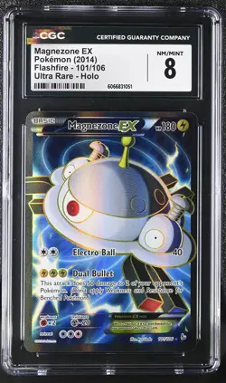 CGC 8 Magnezone EX 2014 Flashfire 101/106 Ultra Rare Holo Pokemon Card - Image 1
