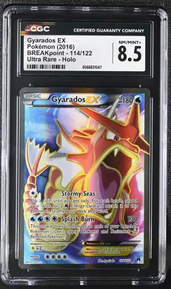 CGC 8.5 Gyarados EX 2016 BREAKpoint 114/122 Ultra Rare Holo Pokemon Card - Image 1