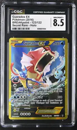 CGC 8.5 Gyarados EX 2016 BREAKpoint 123/122 Secret Rare Holo Pokemon Card - Image 1