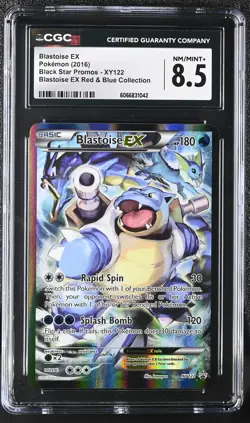 CGC 8.5 Blastoise EX Black Star Promos XY122 Pokemon Card - Image 1