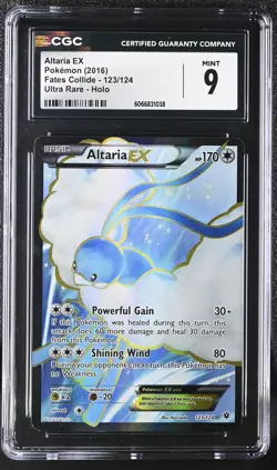 CGC 9 MINT Altaria EX 2016 Fates Collide 123/124 Ultra Rare Holo Pokemon Card - Image 1