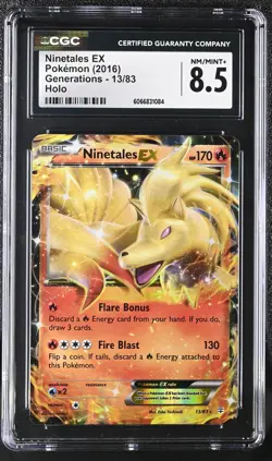 CGC 8.5 Ninetales EX 2016 Generations 13/83 Holo Pokemon Card - Image 1