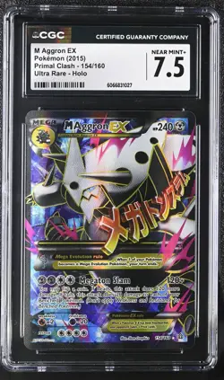 CGC 7.5 M Aggron EX 2015 Primal Clash 154/160 Ultra Rare Holo Pokemon Card - Image 1