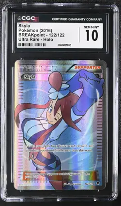 CGC 10 GEM MINT Skyla 2016 BREAKpoint 122/122 Ultra Rare Holo Pokemon Card - Image 1