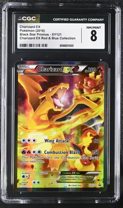 CGC 8 Charizard EX Black Star Promo XY121 Pokemon Card - Image 1