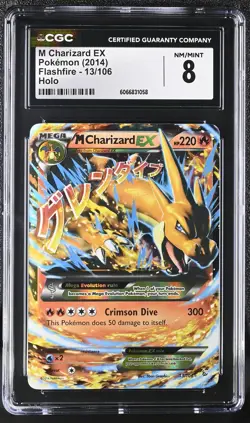 CGC 8 M Charizard EX 2014 Flashfire 13/106 Holo Pokemon Card - Image 1