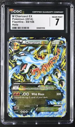 CGC 7 M Charizard EX 2014 Flashfire 69/106 Holo Pokemon Card - Image 1