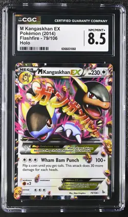 CGC 8.5 M Kangaskhan EX 2014 Flashfire 79/106 Holo Pokemon Card - Image 1