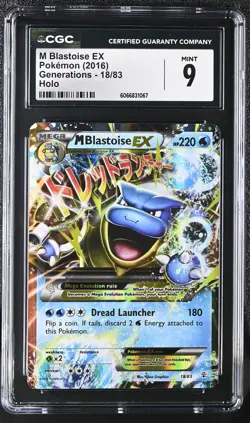 CGC 9 M Blastoise EX 2016 Generations 18/83 Holo Pokemon Card - Image 1