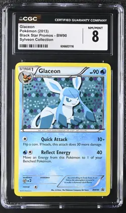 CGC 8 Glaceon 2013 Black Star Promos BW90 Sylveon Collection Pokemon Card - Image 1