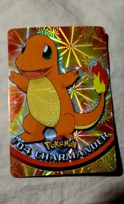 Pokemon Cards CHARMANDER #4 TV ANIMATION SERIES HALO CHROME SPARKLE FOIL RARE - Image 1