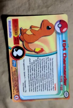 Pokemon Cards CHARMANDER #4 TV ANIMATION SERIES HALO CHROME SPARKLE FOIL RARE - Image 2