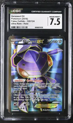 CGC 7.5 Genesect EX 2016 Fates Collide 120/124 Ultra Rare Holo Pokemon Card - Image 1