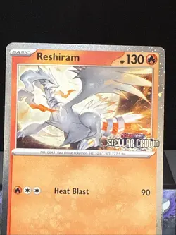 Pokemon Card Reshiram 22/142 Stellar Crown Stamped Promo Near Mint - Image 2