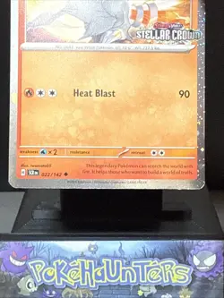Pokemon Card Reshiram 22/142 Stellar Crown Stamped Promo Near Mint - Image 3
