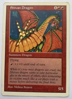 SHIVAN DRAGON PROMO CARD Giant 6 x 9 Oversized Jumbo Magic The Gathering mtg - Image 1