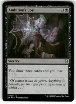 Ambition's Cost 110 NM Foil MTG CLB Magic - Image 1