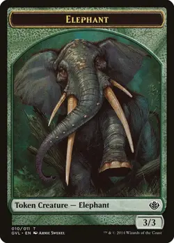 Elephant - Token Duel Decks Anthology: Garruk vs. Liliana MP MTG - Image 1